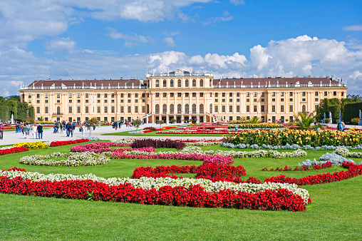 Vienna, Austria- september 4, 2017: Park and Schonbrunn Palace