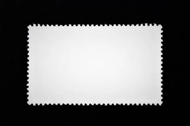 An concept image of a blank stamp, postage