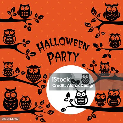 istock Halloween Owls Party 851843782