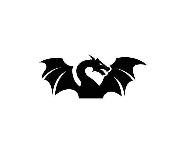 illustrazioni stock, clip art, cartoni animati e icone di tendenza di icona del drago - draghi