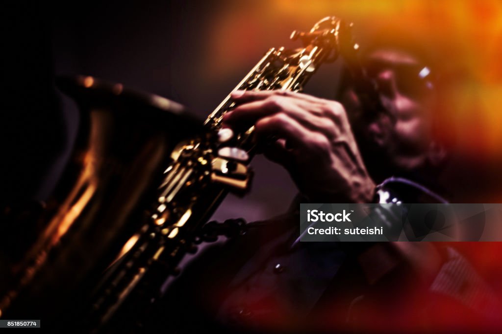 Saxophone Player - Foto de stock de Jazz libre de derechos