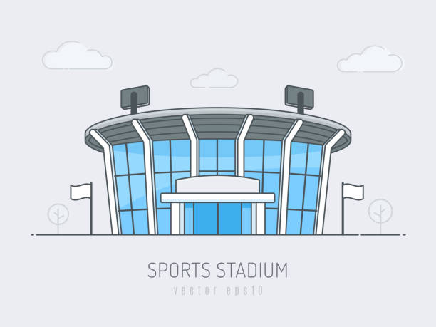 illustrazioni stock, clip art, cartoni animati e icone di tendenza di stadio sportivo - stadio illustrazioni