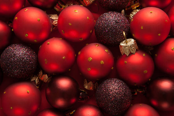 istock Background  with red Christmas balls. 851862942