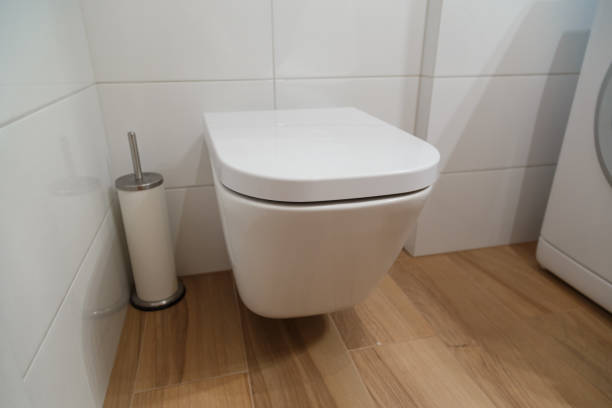 istock Modern toilet in bathroom interior 851866990