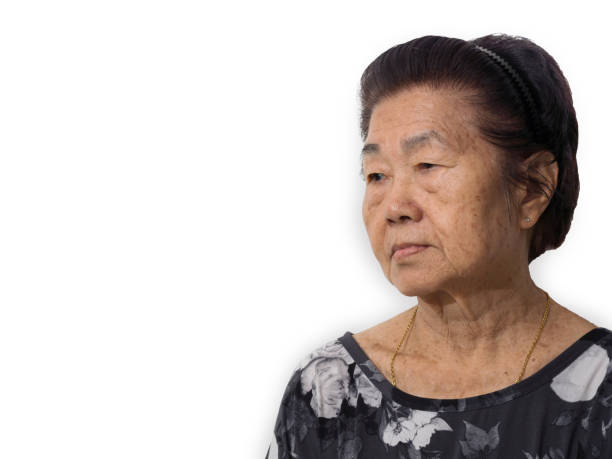 istock elderly asian woman looking sad and lonely. elderly man has lost her memory caused by Alzheimer's disease and Major depressive disorder (depression) 851873980