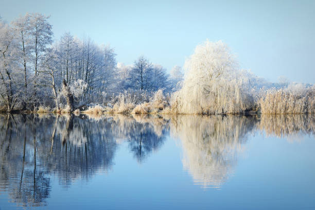 istock Winter landscape on Havel River. Early Morning. 851877760