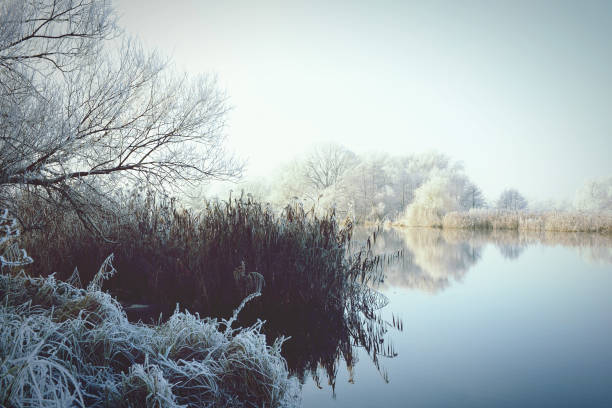 istock Winter landscape on Havel River. Early Morning. 851877946