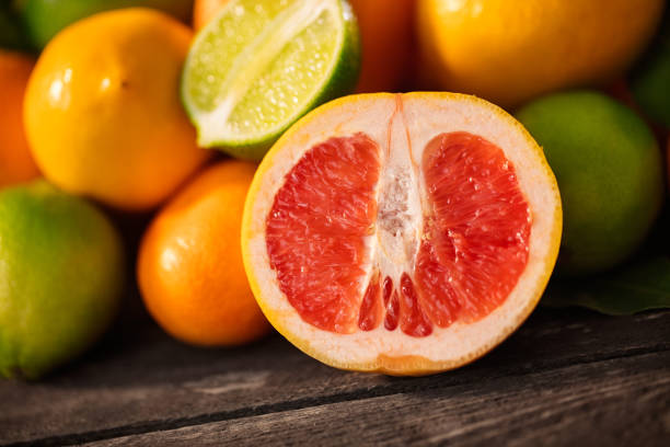 istock Fruit background- Citrus fruit vegetarian food 851879632