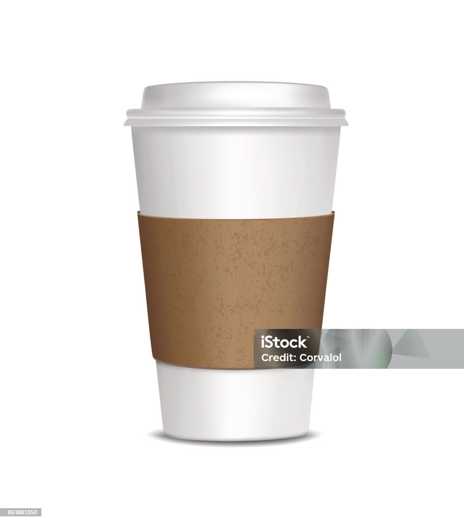 Coffee Cup Isolated on white background Sleeve stock vector