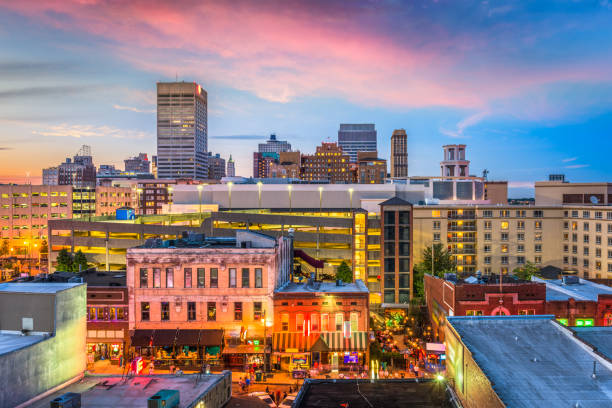 memphis, tennessee, usa - memphis tennessee tennessee skyline history fotografías e imágenes de stock