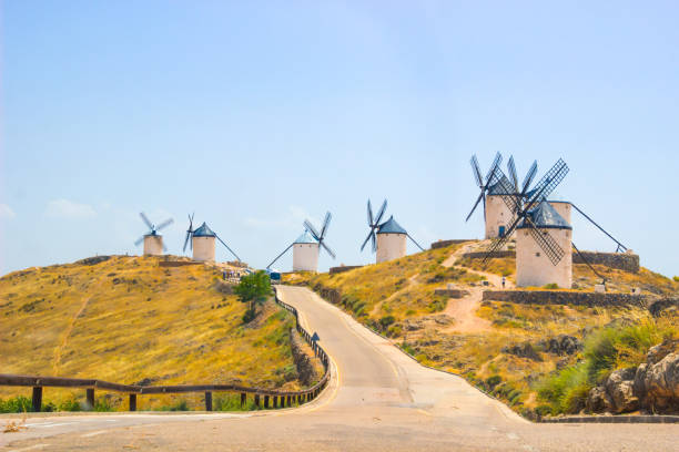 istock famous windmills in consuegra Spain bright summer sunny day / windmills in consuegra Spain. 851882294