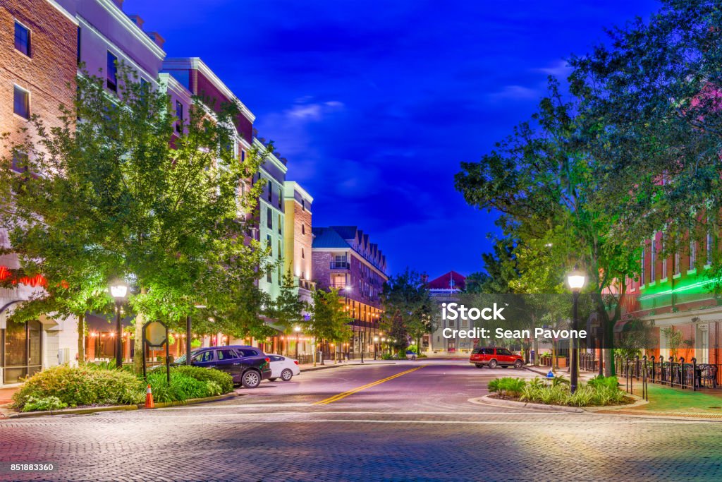 Gainesville, Florida, USA Gainesville, Florida, USA downtown at twilight. Gainesville - Florida Stock Photo