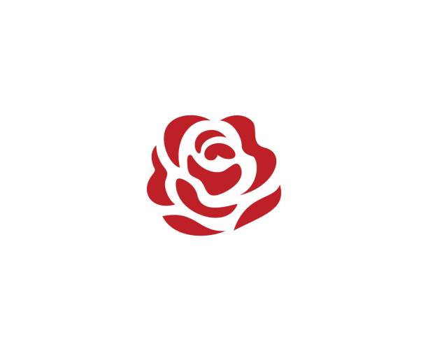 значок розы - rosebuds stock illustrations