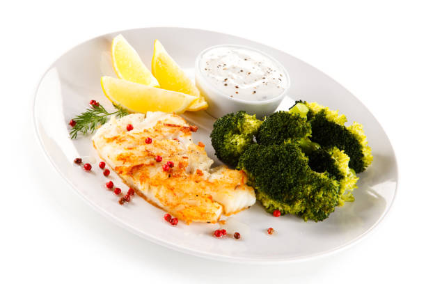 istock Fish dish - fish fillet and vegetables 851888536