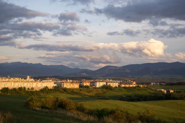istock Sunrise and sunset over the hills and town. 851889832