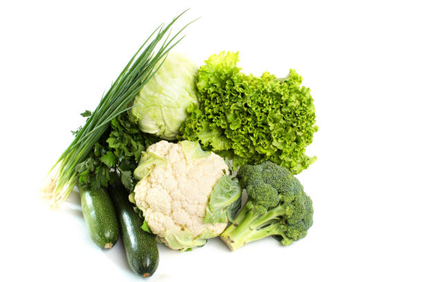 istock Composition of cabbage and green vegetables. 851890692
