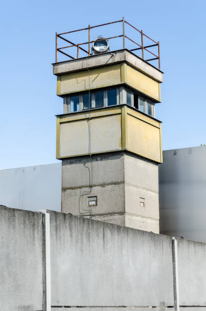 istock berlin wall memorial with an old watchtower 851895242