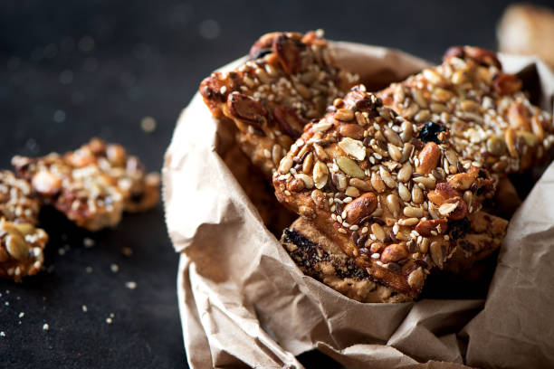 istock Healthy cookies with different seeds and nuts in a paper package. 851900888