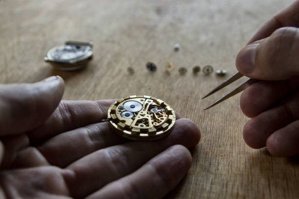 istock Watchmaker is repairing the mechanical watches in his workshop 851901970