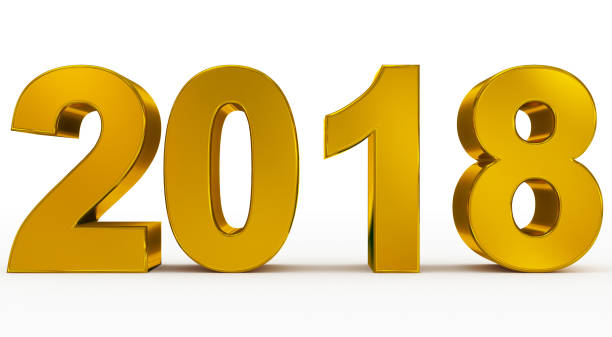 istock year 2018 golden 3d numbers isolated on white 851903076