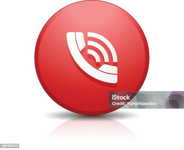 Phone Red Call Button Stock Illustration - Download Image Now ...