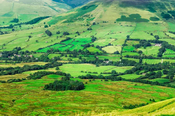 Mam Tor hill near Castleton and Edale in the Peak District National Park, England, UK