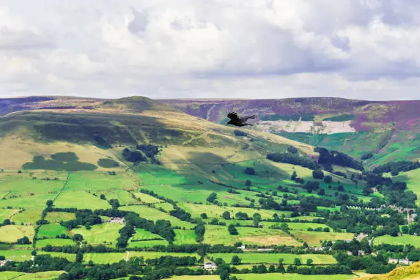 Mam Tor hill near Castleton and Edale in the Peak District National Park, England, UK