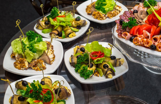 istock aubergine rolls with greens 851910484