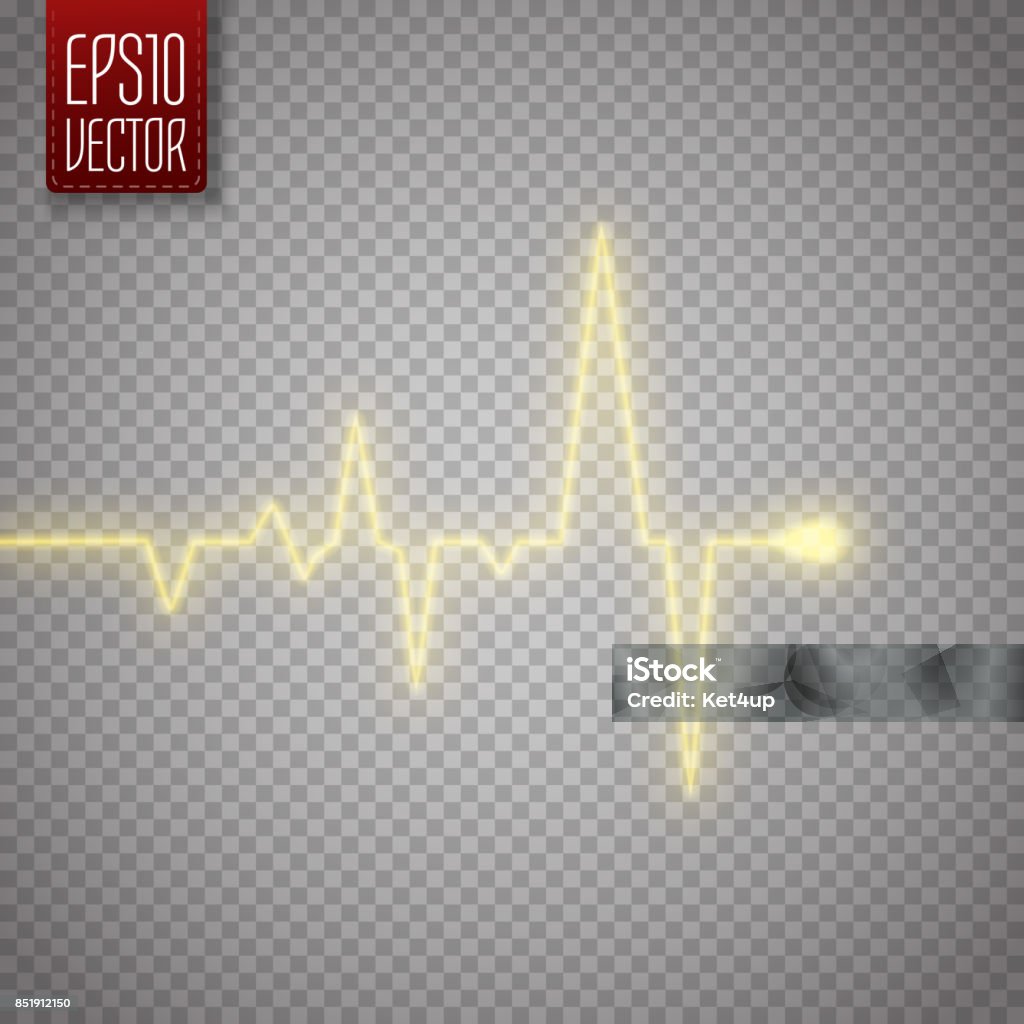 Grafik Denyut Jantung Terisolasi Pada Latar Belakang Transparan Latar