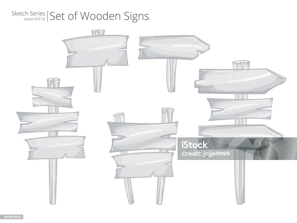 Abstract Signposts Vector Road Signs And Signposts Stock Illustration - Download Image Now ...