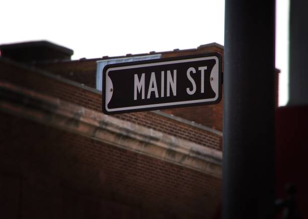 istock Black Main Street sign with white letters 851933742