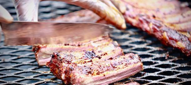 istock barbecue ribs and sausage on the grill 851950742