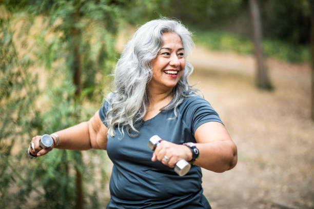 istock Senior Mexican Woman Working Out 851958262