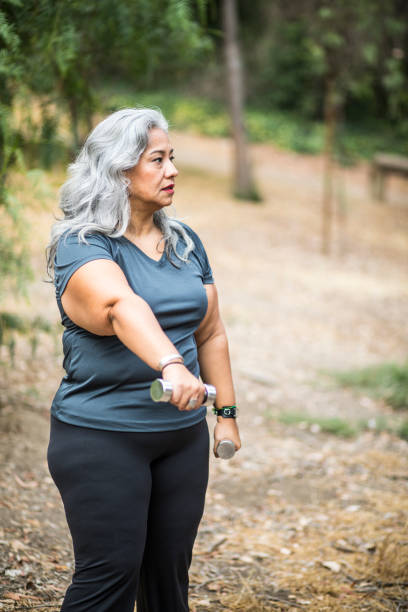 istock Senior Mexican Woman Working Out 851958322