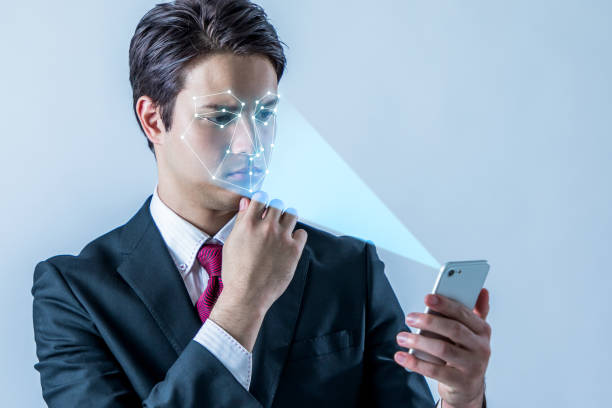 istock Facial Recognition System of smart phone. Biometrics concept. 851960234