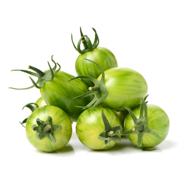 istock Green Tomato on the white background 851963806