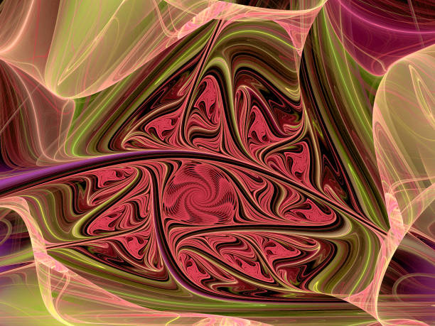 istock Abstract illustration of a fractal pattern on black background 851967470