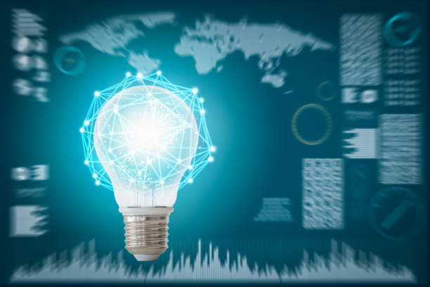 istock creative business strategy with light bulb as concept, double exposure with technology background. 851967478