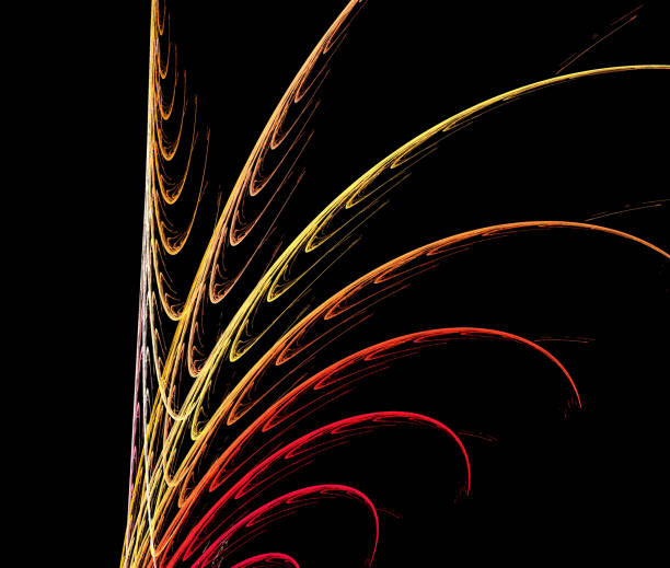Abstract multicolored fractal pattern. Computer generated graphics.