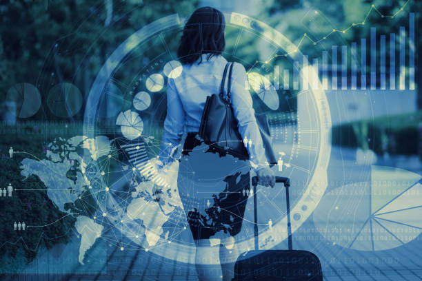 business and information technology concept. mixed media.