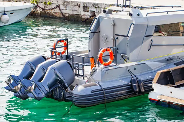 Photo of Motor boat on the adriatic sea, Split, Croatia