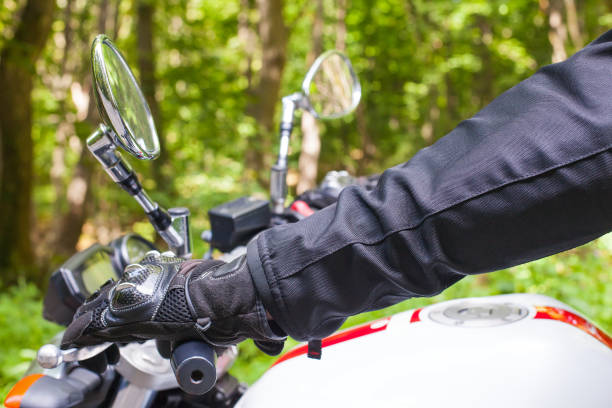 Motorcycle parked on the road