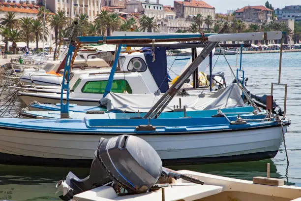 Photo of Motor boat on the adriatic sea, Split, Croatia