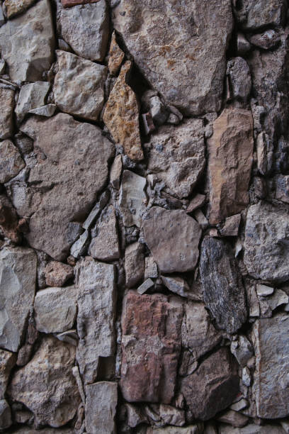 istock Old stone wall texture and background. Rock wall background. Abstract texture and background for designers. Close up view of old stone wall texture and background. Rough stonewall surface. 851990590