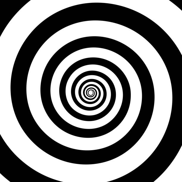 Spiral color black on the white background. Vector illustration