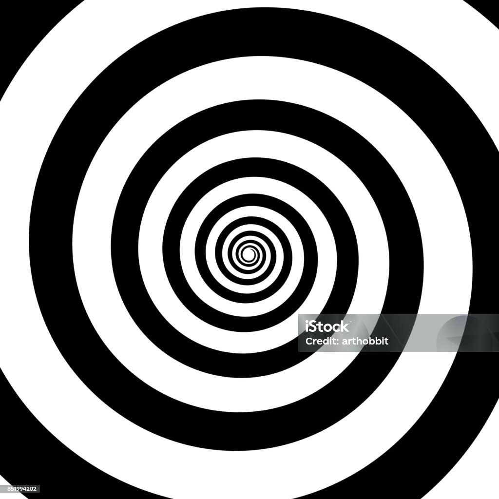 Spiral color black on the white background. Spiral color black on the white background. Vector illustration Hypnosis stock vector