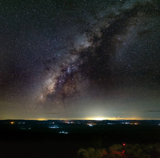 istock milky way galaxy, Long exposure photograph, with grain. 852002756