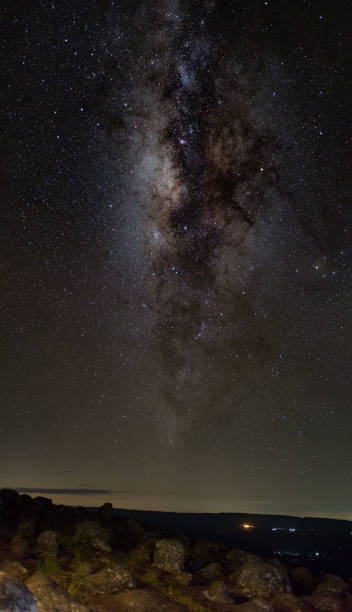 istock milky way galaxy, Long exposure photograph, with grain. 852003736