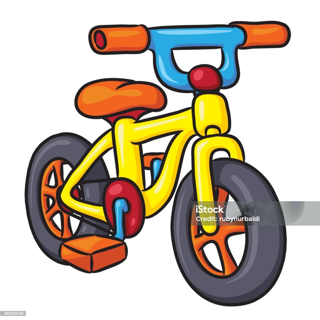 Ilustración de Dibujos Animados De La Bicicleta y más Vectores Libres de  Derechos de Andar en bicicleta - Andar en bicicleta, Asiento, Bicicleta -  iStock
