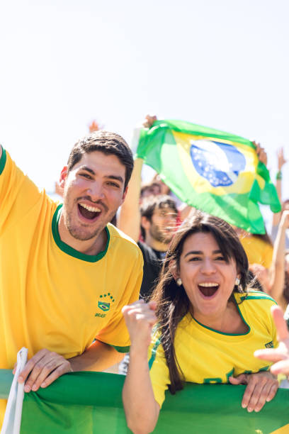 istock Brazilian torcida support the national team at the stadium 852009050